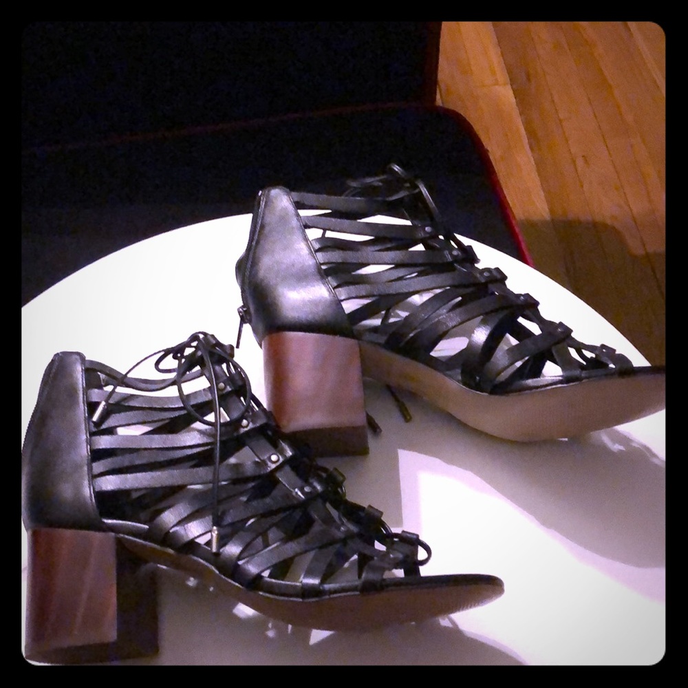 Aldo Blocked Heeled Caged Sandals